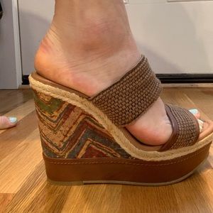 Lucky brand cork wedges